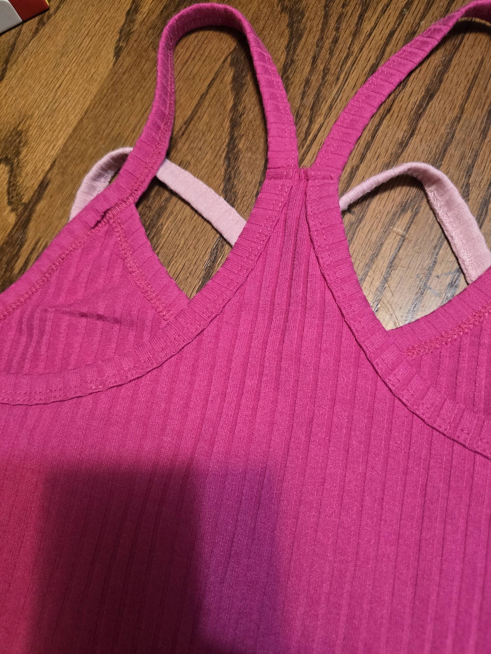 Size L M Set Love J Trio of Ribbed Cami Tops in Pink, Mint & Hot Pink